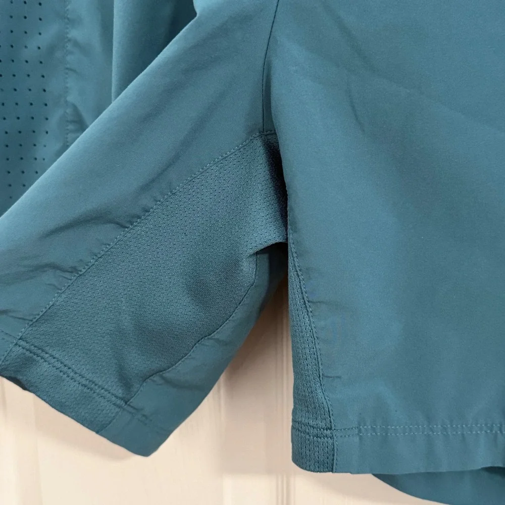 Nike Dri-FIT Running Shorts Mens Small Teal Blue Orange Liner Gym Athletic